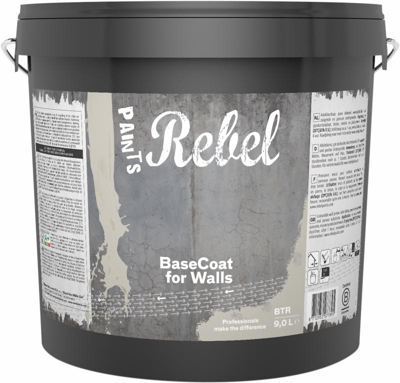 REBEL PAINTS BASECOAT FOR WALLS BS TR 9.0L