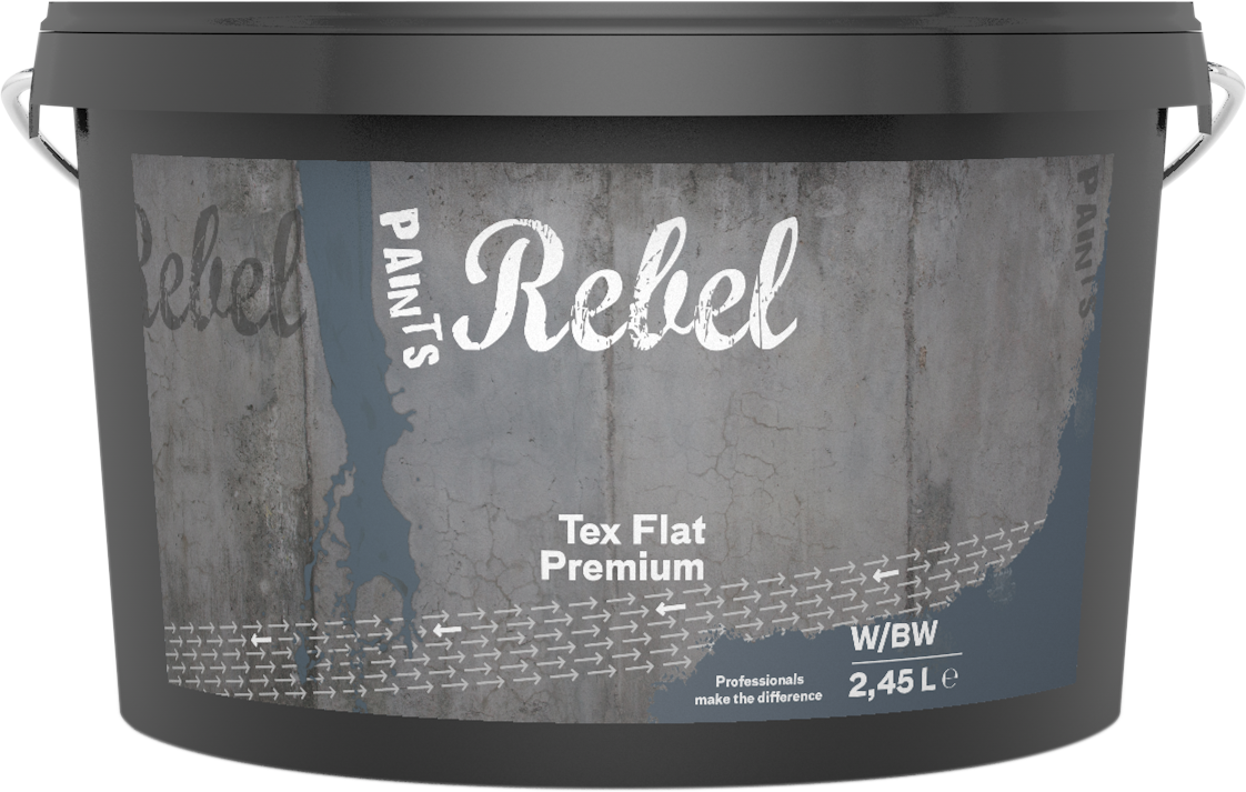 REBEL PAINTS TEX FLAT PREMIUM BS W 2.45L